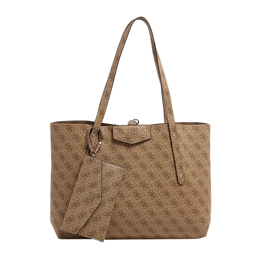 Guess Sac à Main Marron Femme Guess Eco Brenton Tote
