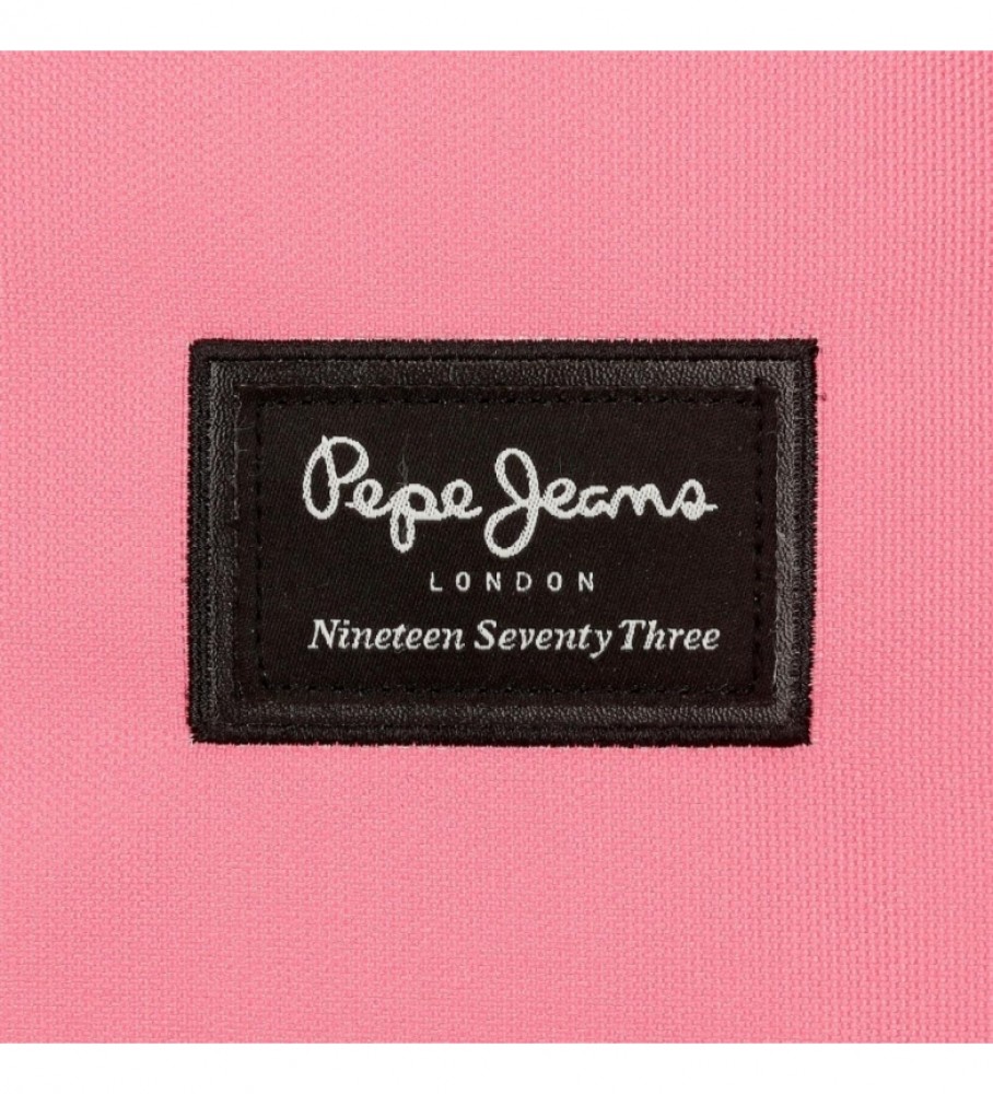 Estojo Pepe Jeans com três compartimentos 6324327 rosa - 22x12x5cm