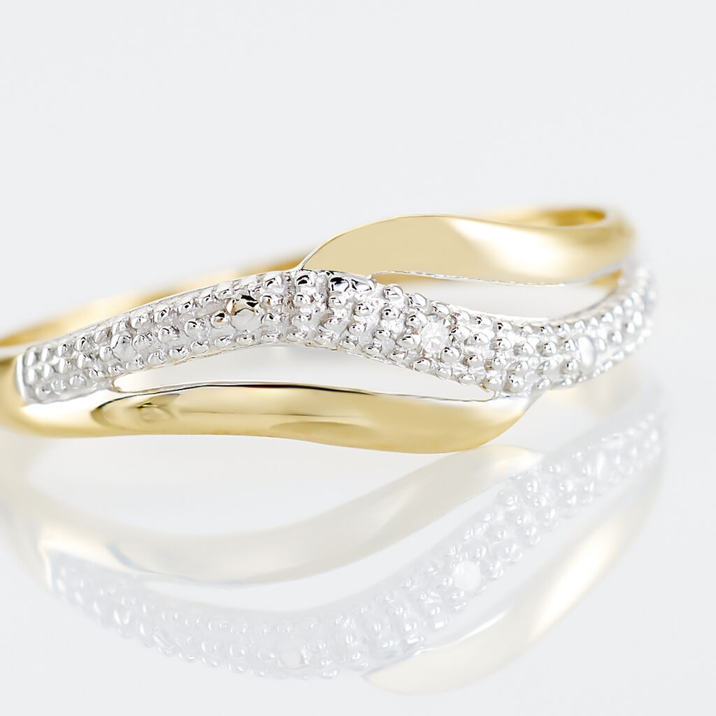 Bague Smeralda Or Bicolore Diamant