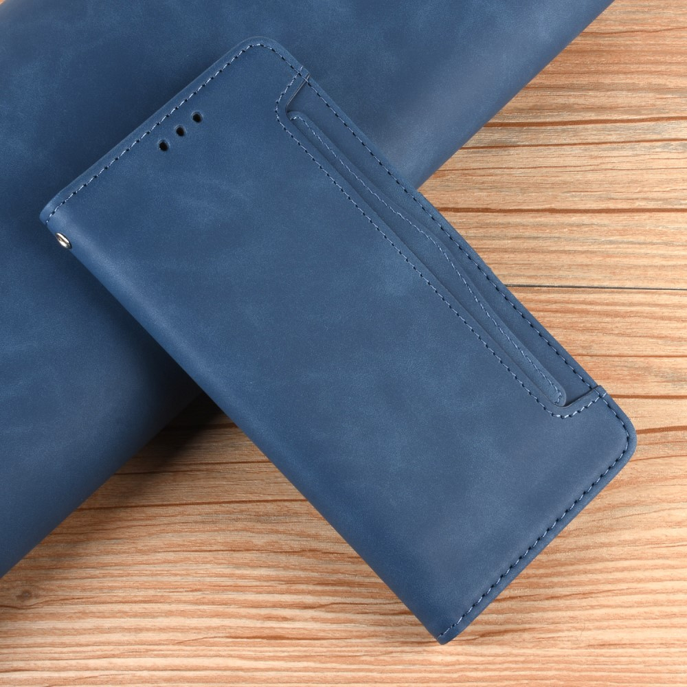 Samsung Galaxy A52s 5G / A52 (5G) Leder Tasche Flip Cover im Retro Look mit Kartenfächer - Blau