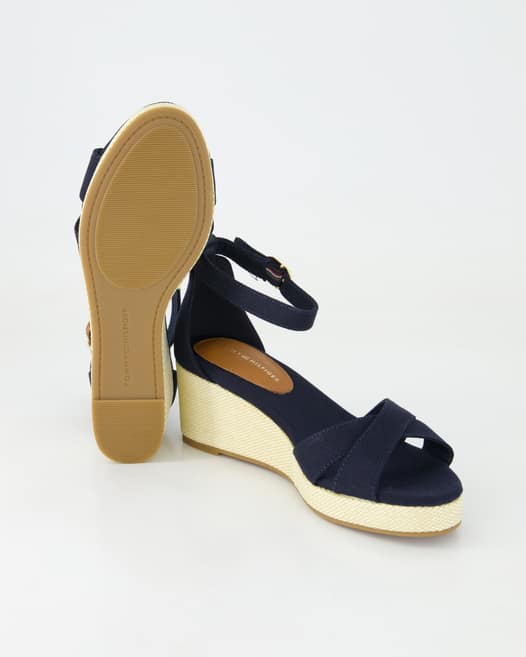 Tommy Hilfiger FLAG CRISS-CROS MID WEDGE ESPA Sandalen in Blau