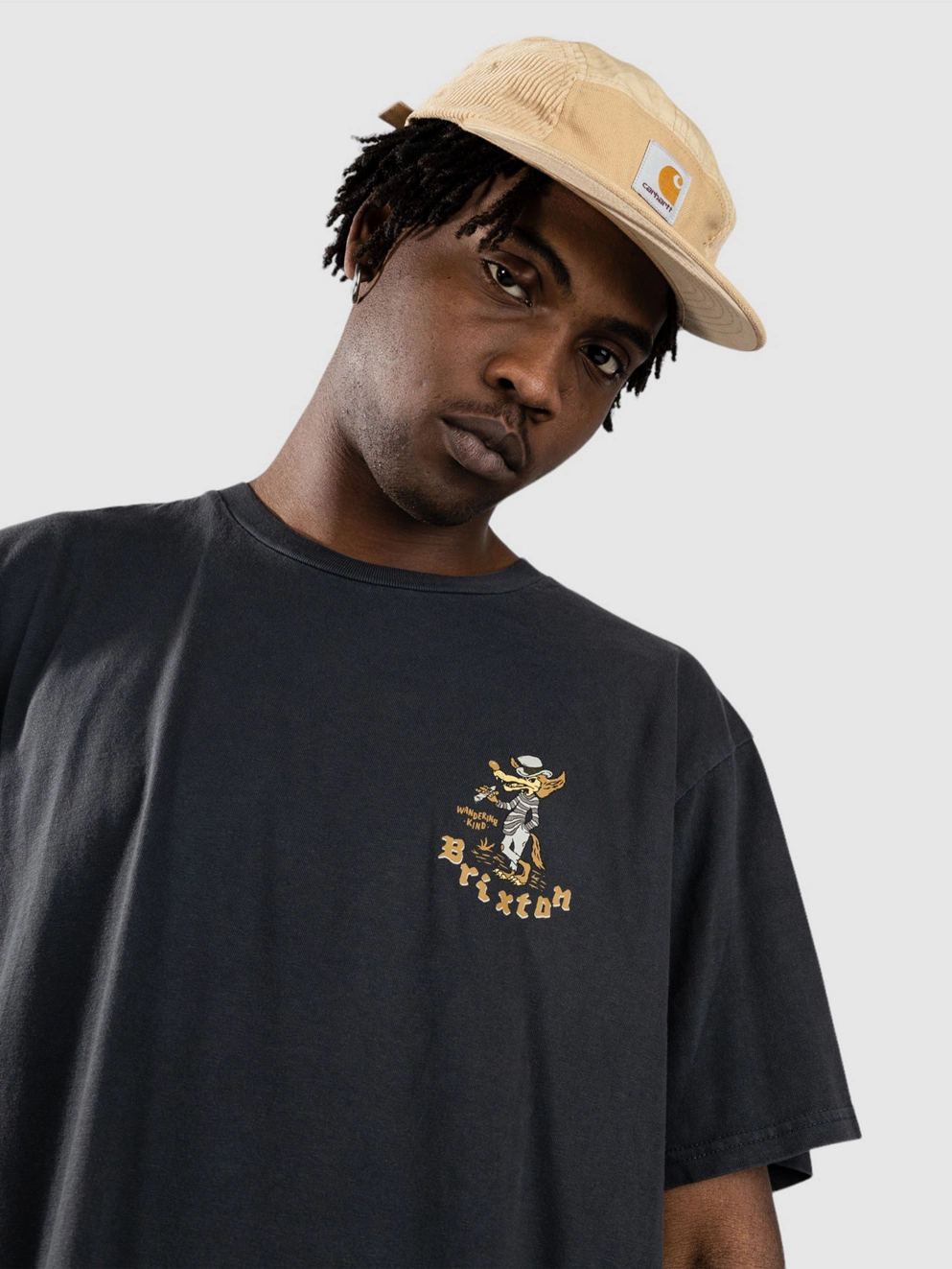 Brixton Standard T-Shirt black worn wash