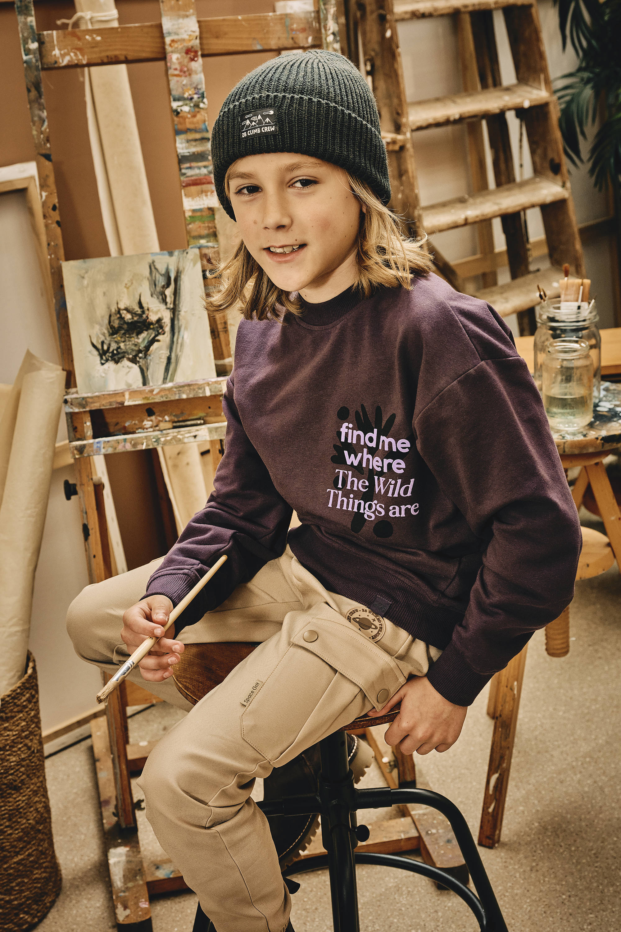 Z8 regular fit cargo broek Vance taupe