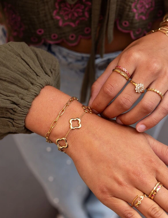 My Jewellery Armband met vijf klavers MJ11808