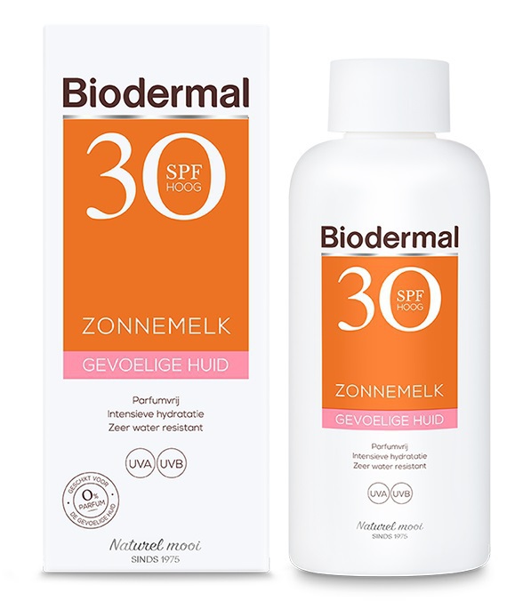 Biodermal Zonnebrand Melk Gevoelige Huid SPF30 200ml