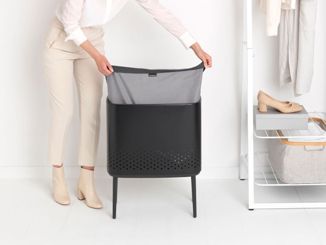 Bo Wasbox, 60 liter, kunststof deksel - Matt Black