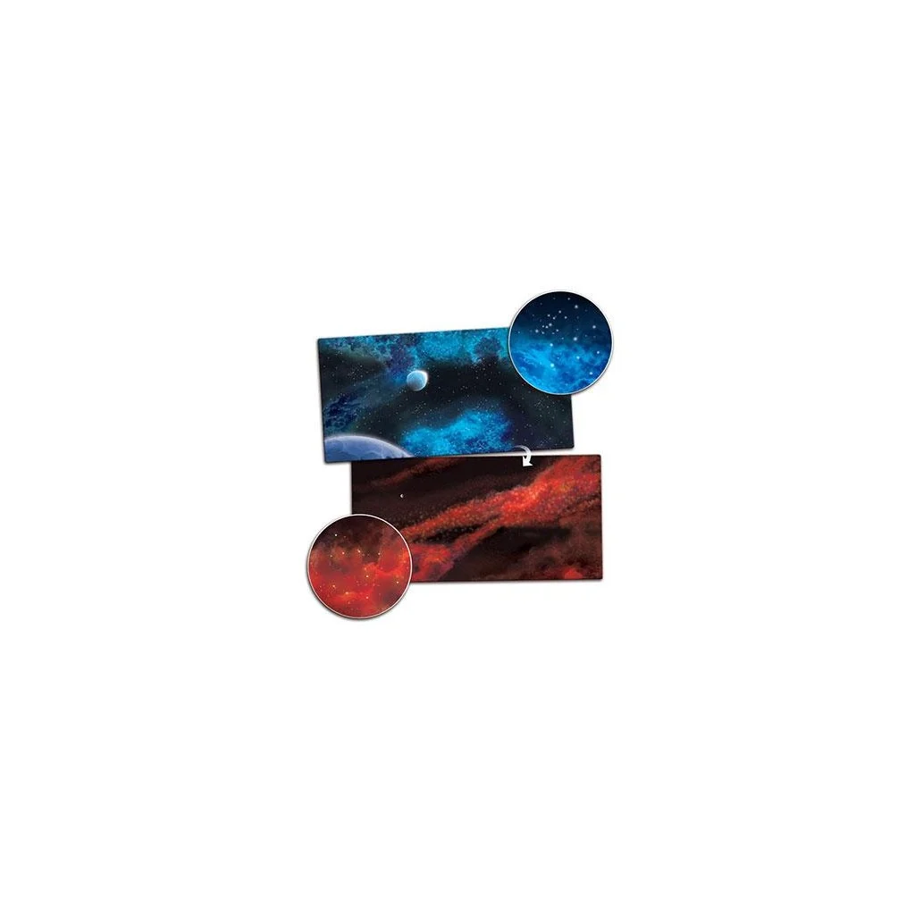 Terrain Mat Mousepad - Two Sided - Frozen Planet / Crimson Gas Cloud 90x90