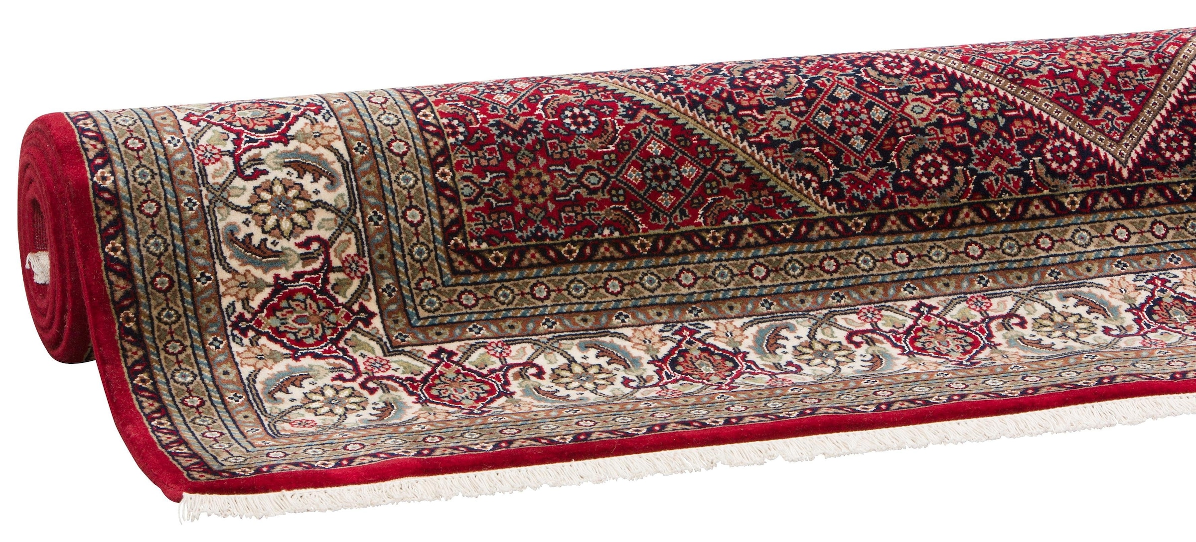 my home Orientteppich »Chandra« rechteckig 12 mm Höhe handgeknüpft, 80% Schurwolle, 20% Seide, mit Fransen