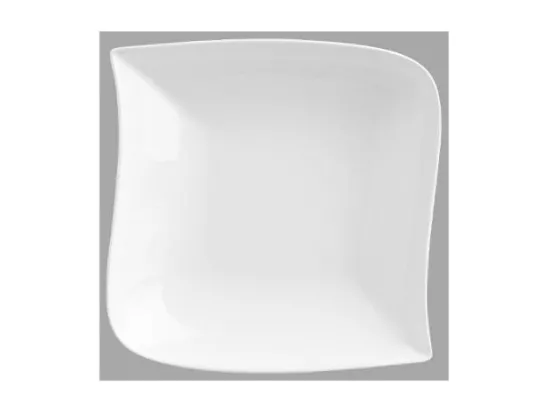Lot de 6 Assiettes Creuses Carrées 