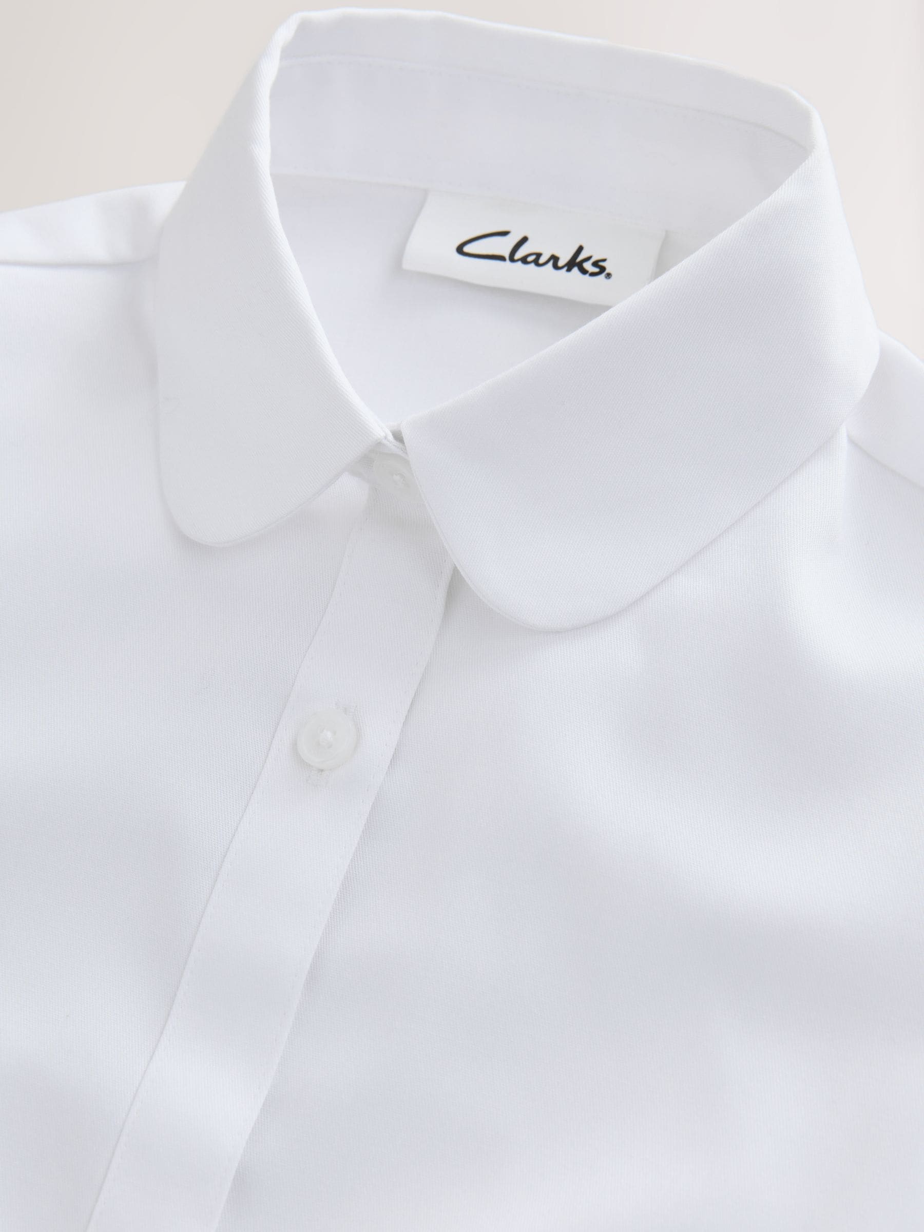 Clarks Frill Long Sleeve School Shirts 2 Pack