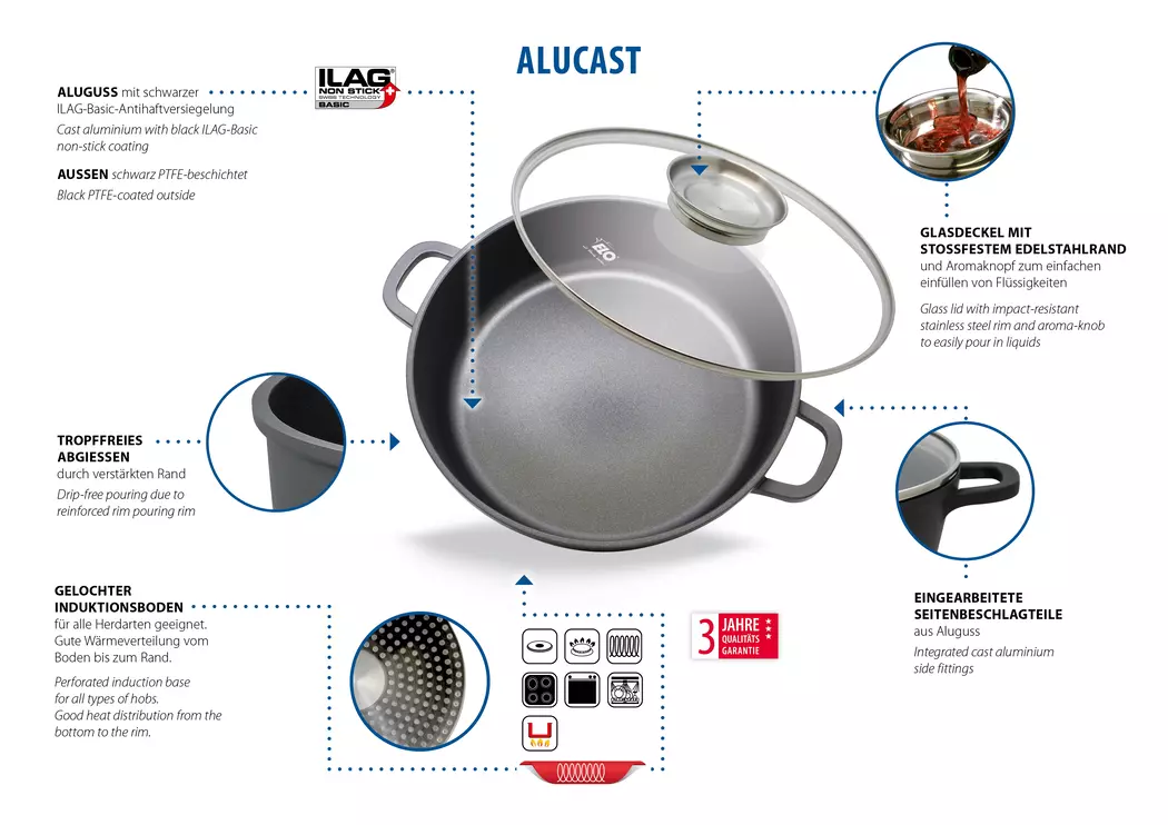 Servierpfanne Alucast 28 cm