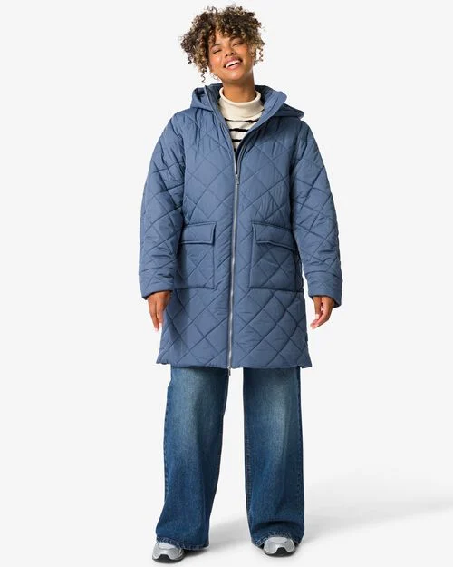 manteau surpiqué Elke pour femmes bleu