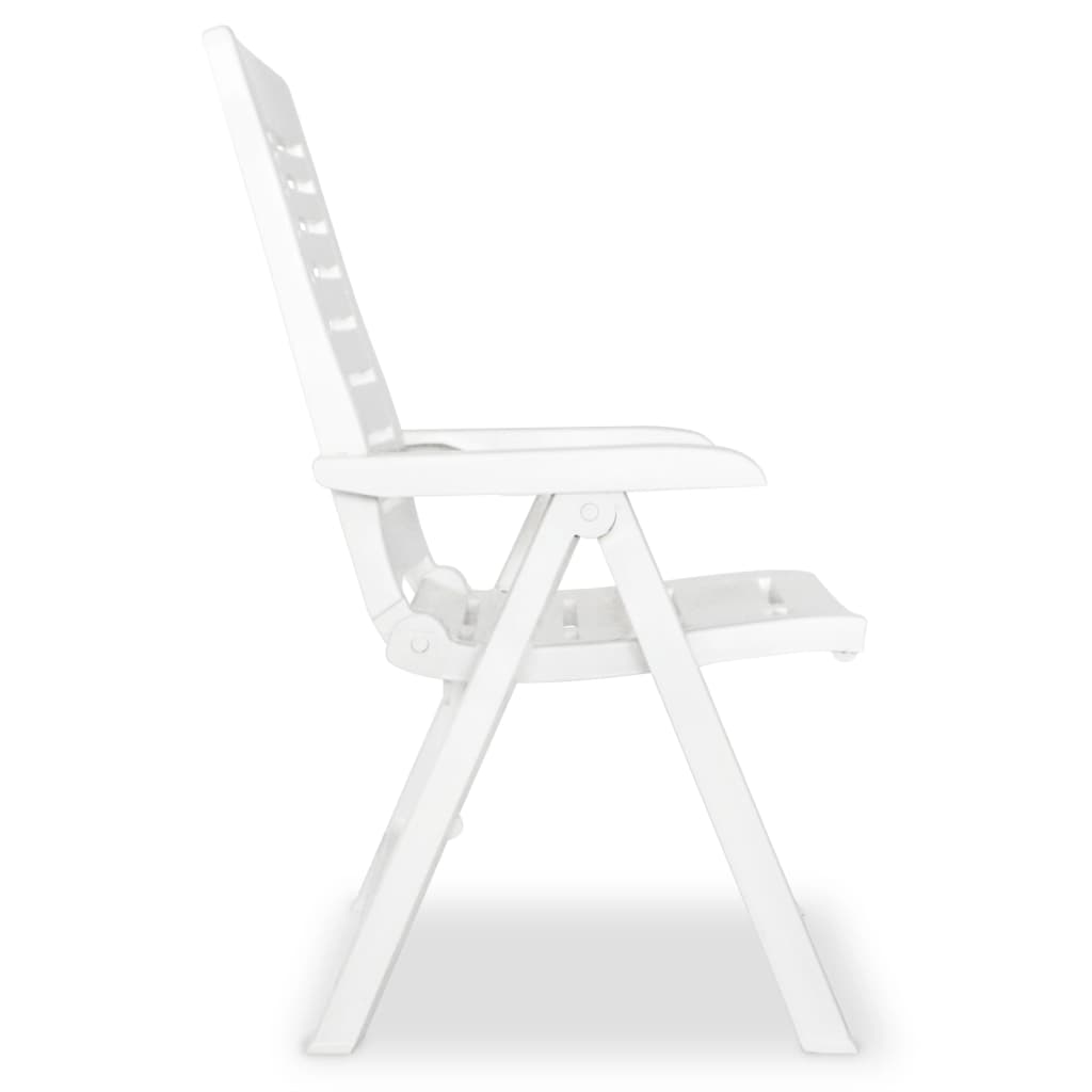 Mobilier à dîner d'extérieur 11 pièces plastique blanc