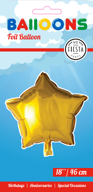 Helium Ballon Ster Goud 45cm leeg
