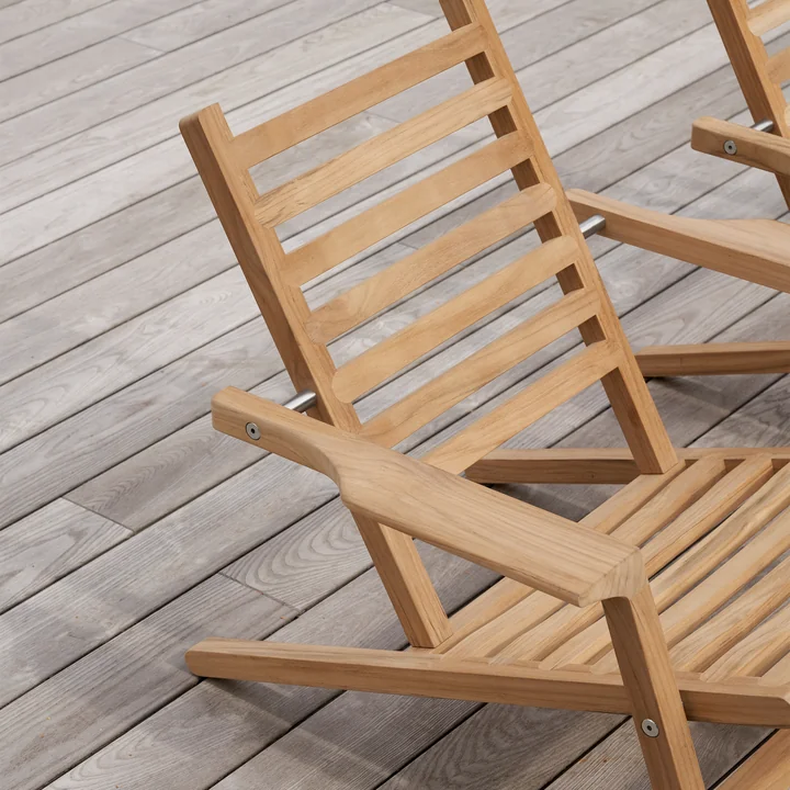 Carl Hansen - AH603 Liegestuhl, Teak unbehandelt