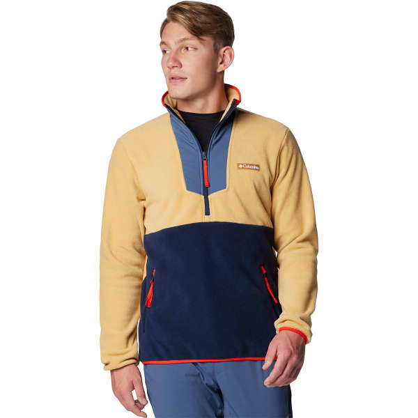 Sweat polaire COLUMBIA SEQUOIA GROVE HALF ZIP FLEECE LIGHT CAMEL/DARK MOUNTAIN/COLLEGIATE NAVY/SPICY