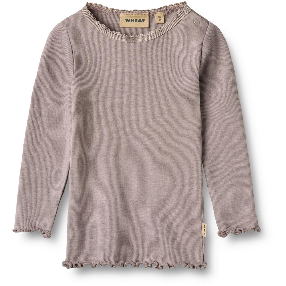 Køb Wheat Dusty Purple Rib Bluse Reese