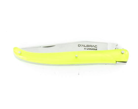 Laguiole 11 cm - manche Acrylique jaune Couteau de poche par D'Albrac à Laguiole