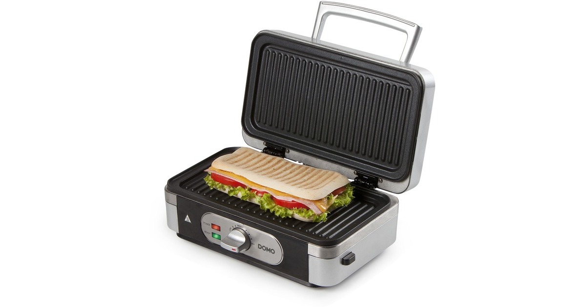 DomoSnackmaker 3-in-1: croque-wafel-grill DO9136C  (Grijs)