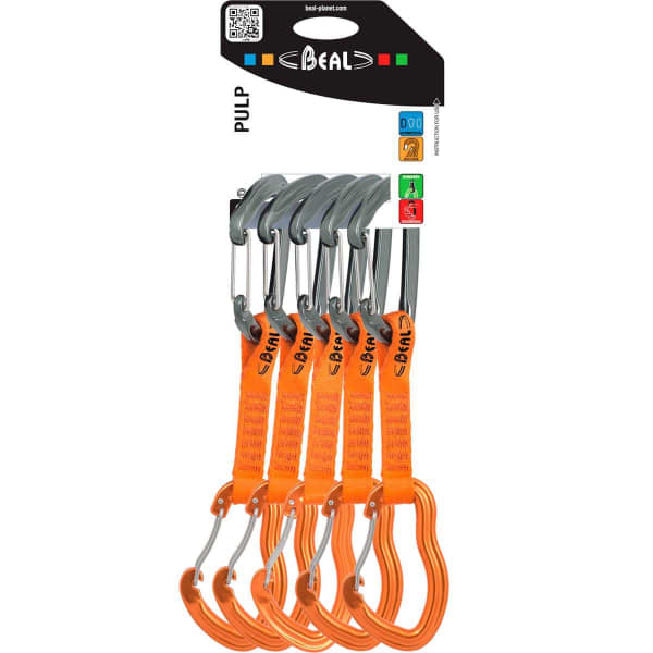 Dégaine escalade BEAL PULP QUICKDRAW 11CM x5 SET ORANGE