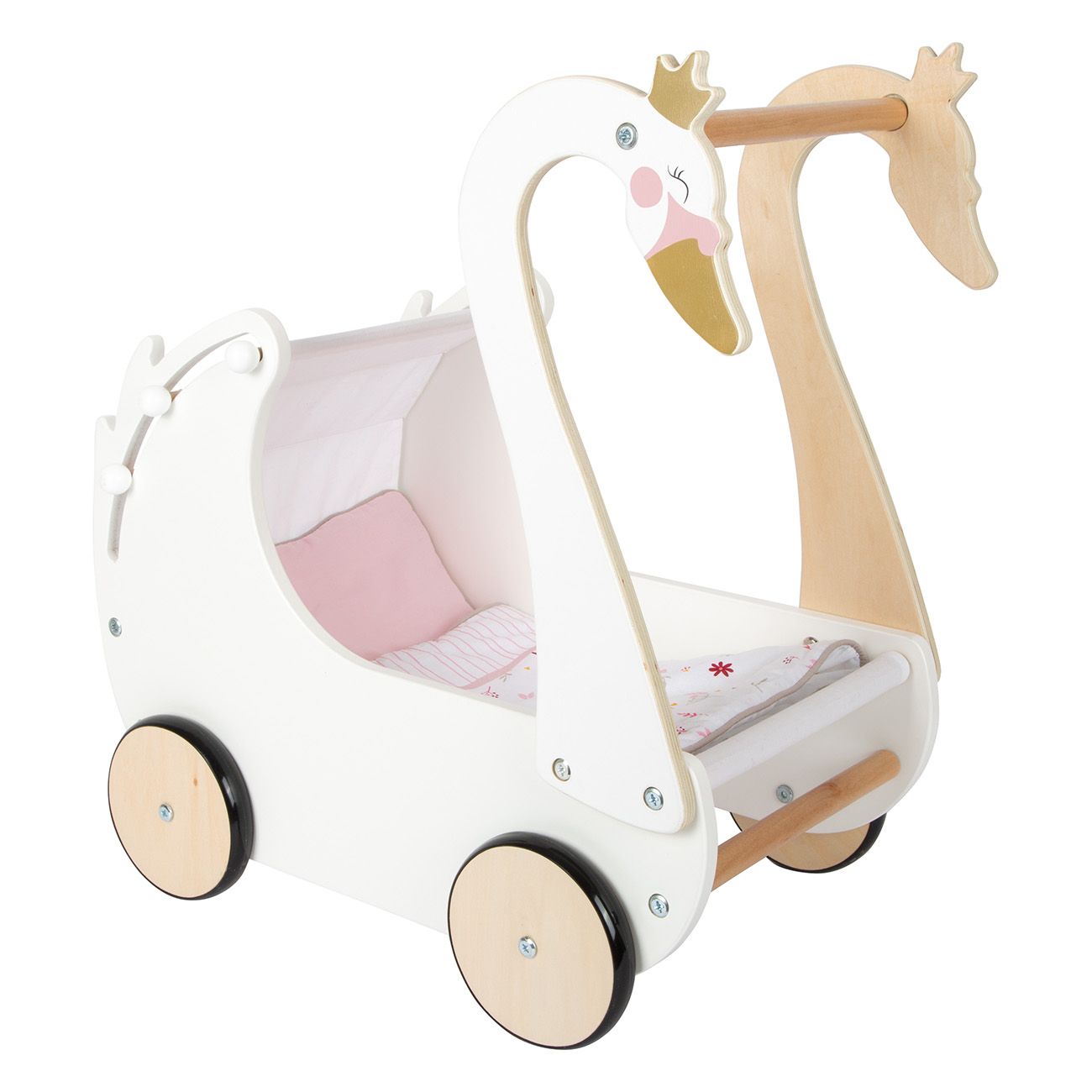 Smallfoot Puppenwagen Schwan 12283 Puppenbett