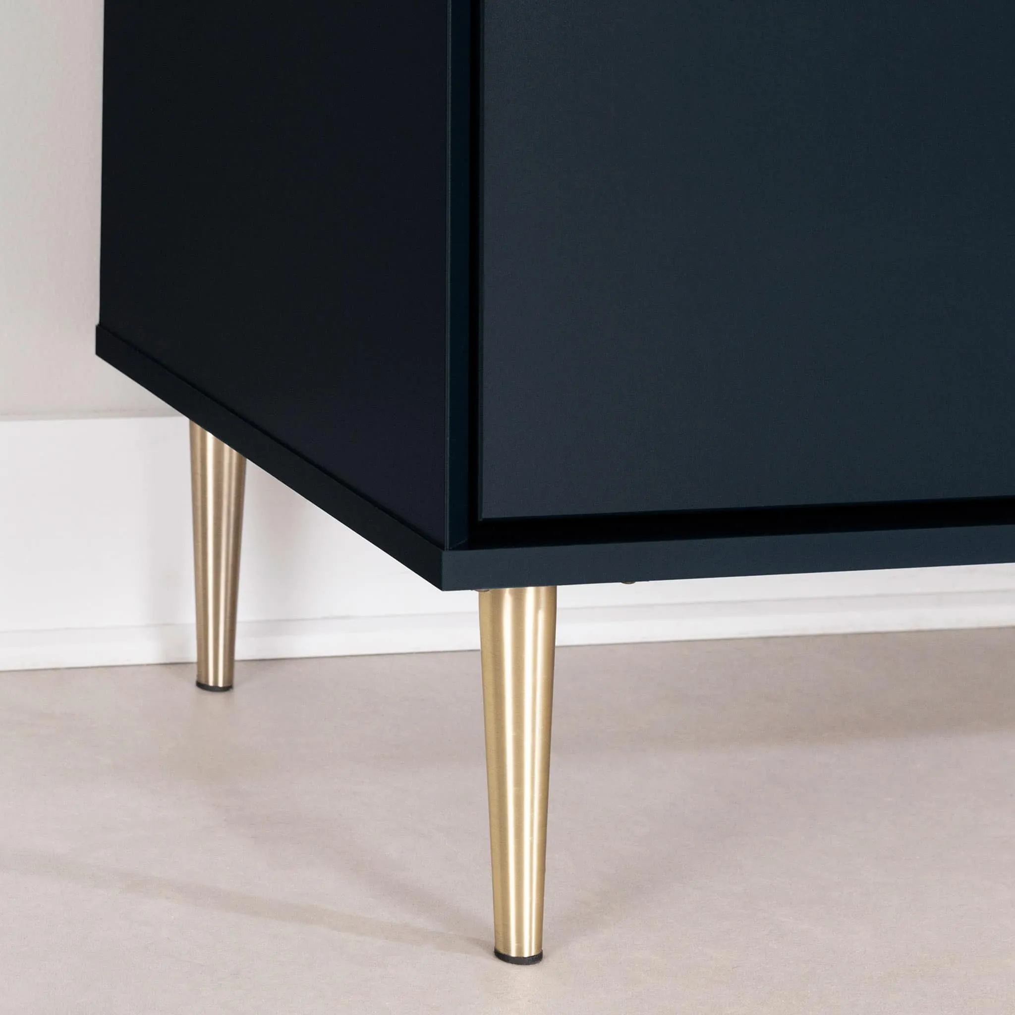 South Shore Table à langer avec tiroirs et rangement ouvert - Dylane Bleu Marine