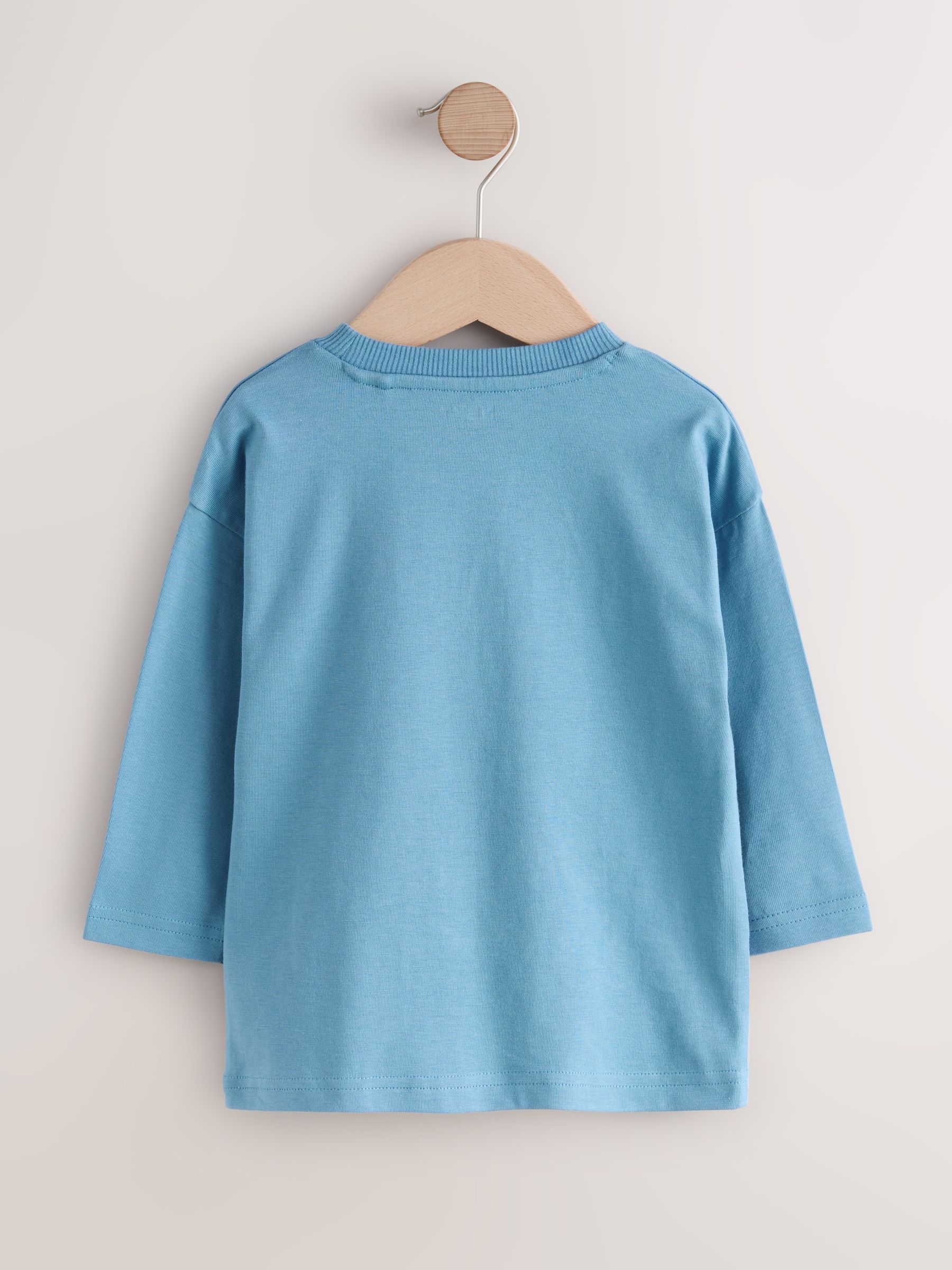 Blue Les Alpes Interactive - T-shirt met applicatie en lange mouwen (3 mnd-7 jr)