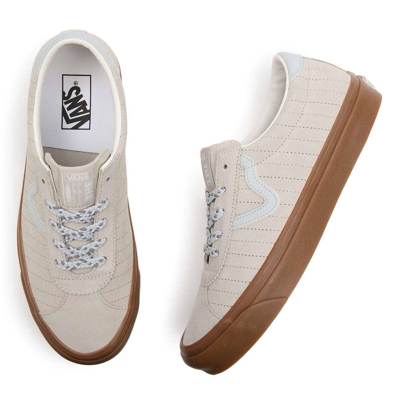 Vans Sneakers en Velours de Cuir Style 73 DX beiges