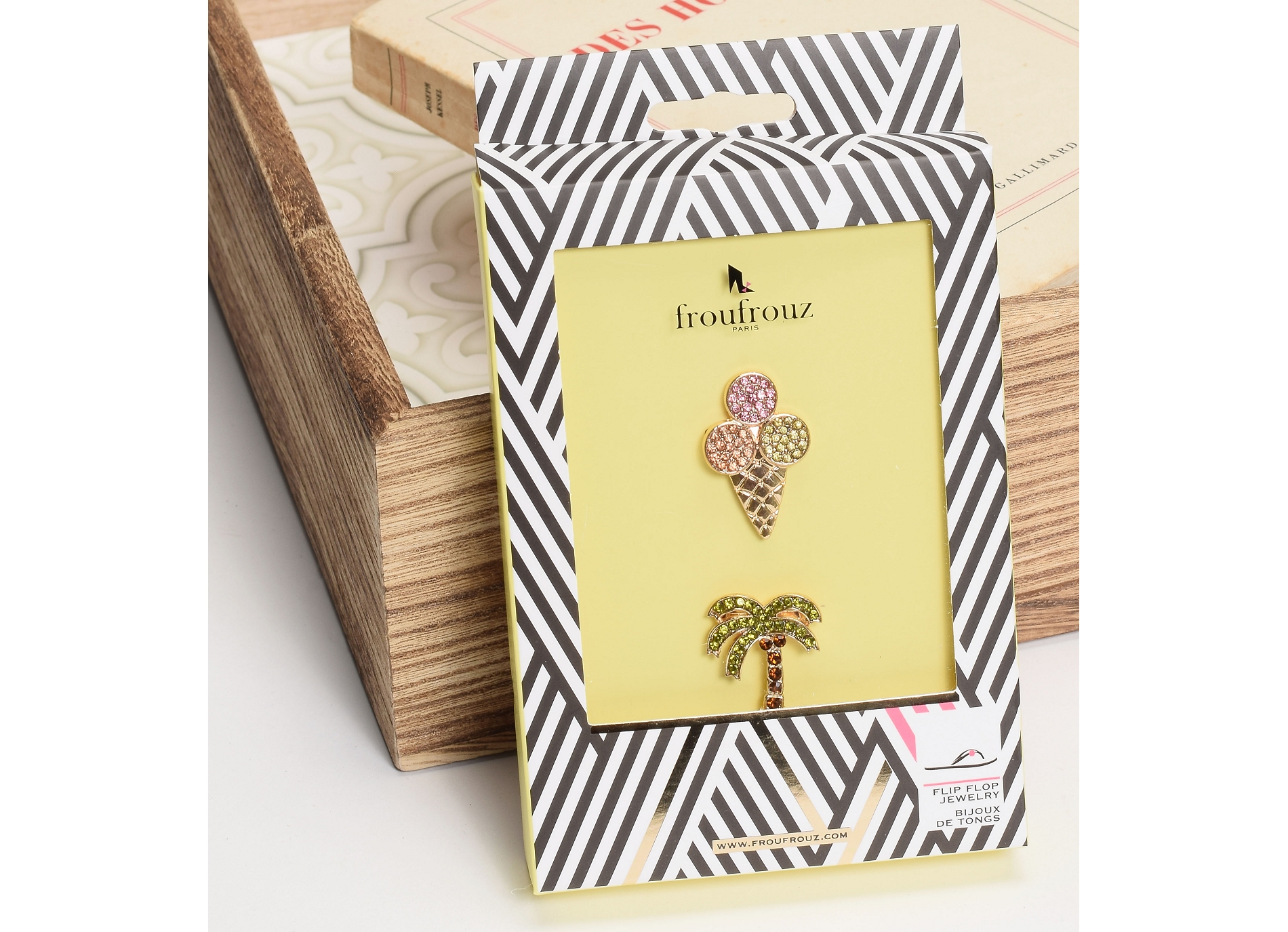 Bijou palmier glace multicolore