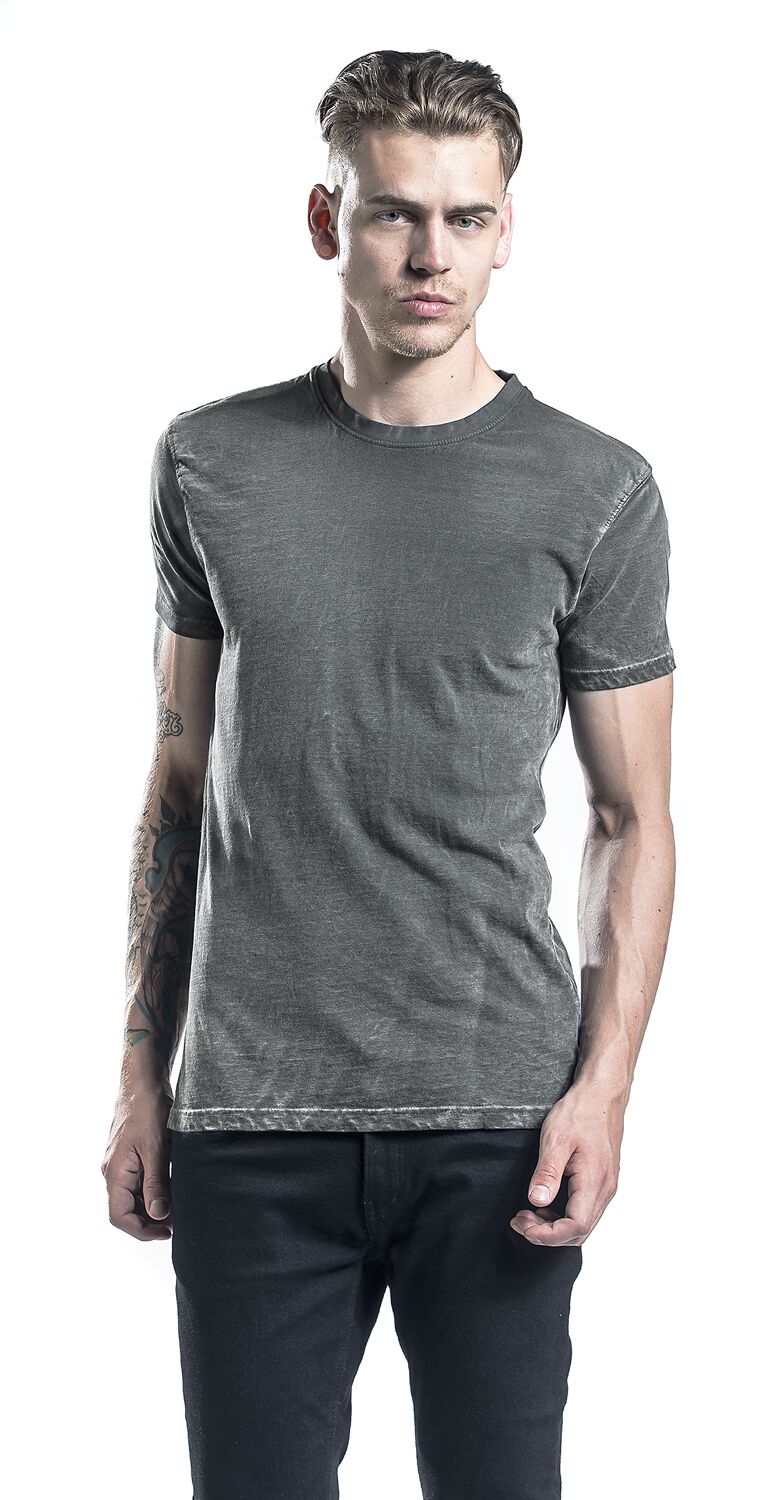 T-shirt Spray Washed Black | Outer Vision T-Shirt Manches courtes