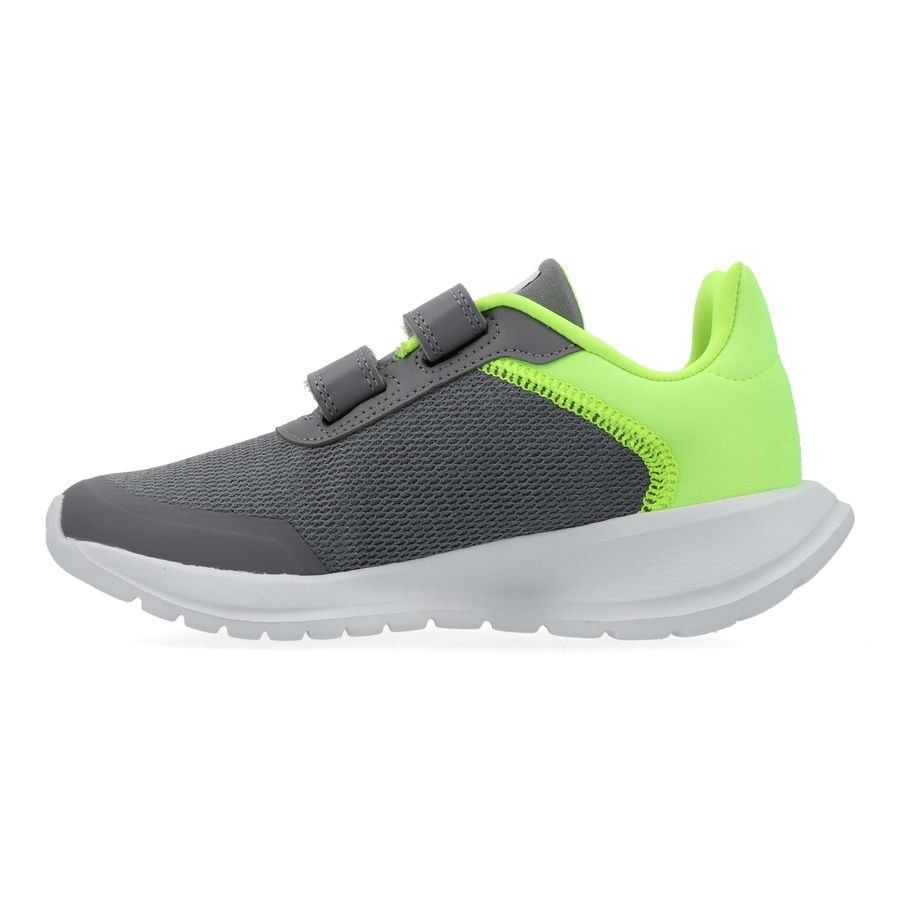 adidas Chaussures de Running Tensaur Run 2.0 Velcro - Gris/Blanc/Lucid Lemon Enfant
