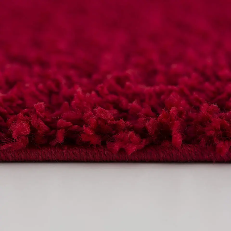 Loca Shaggy Vloerkleed Rood Hoogpolig - 140x200 CM