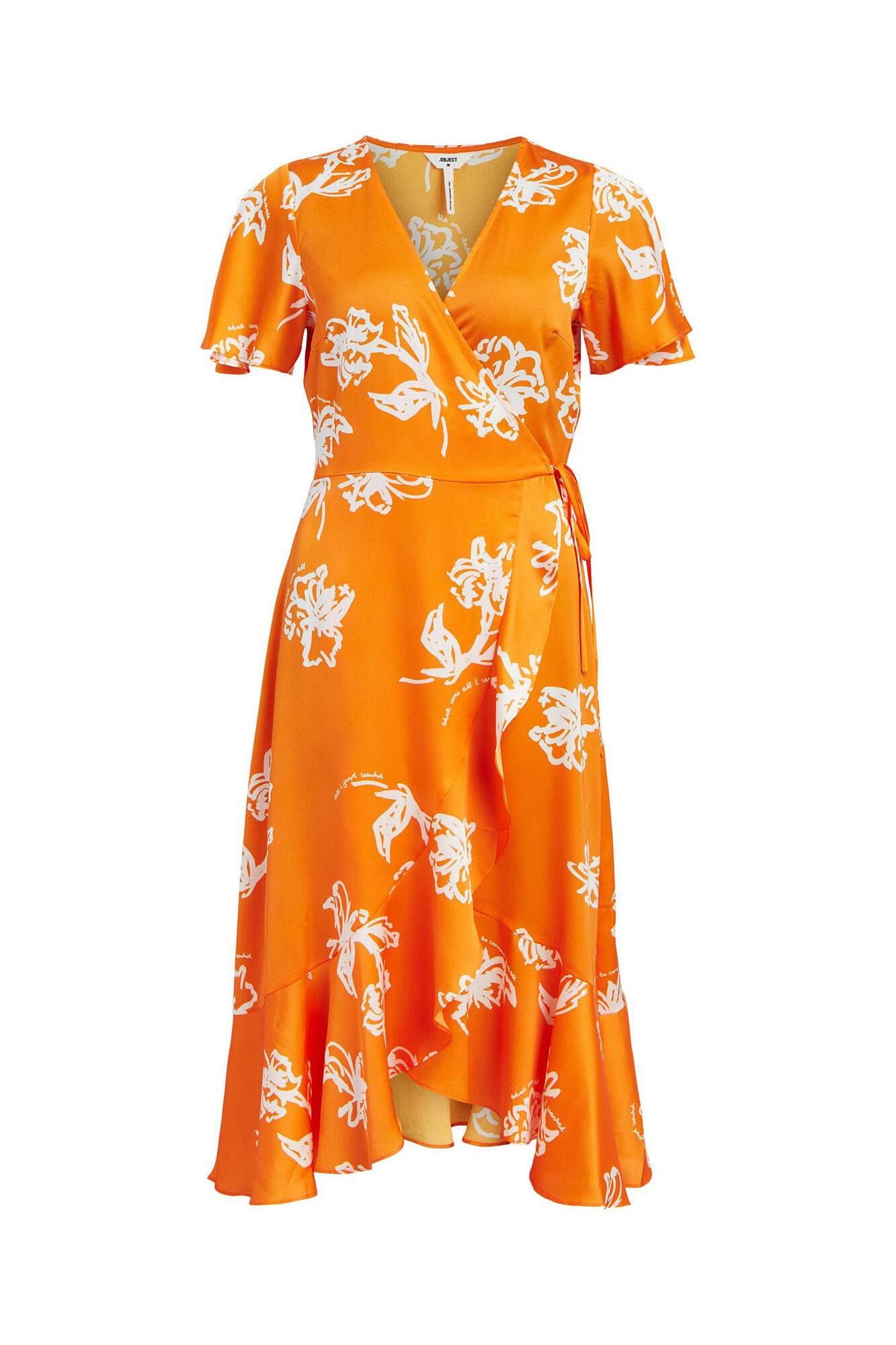 Vestido midi envelope - Laranja