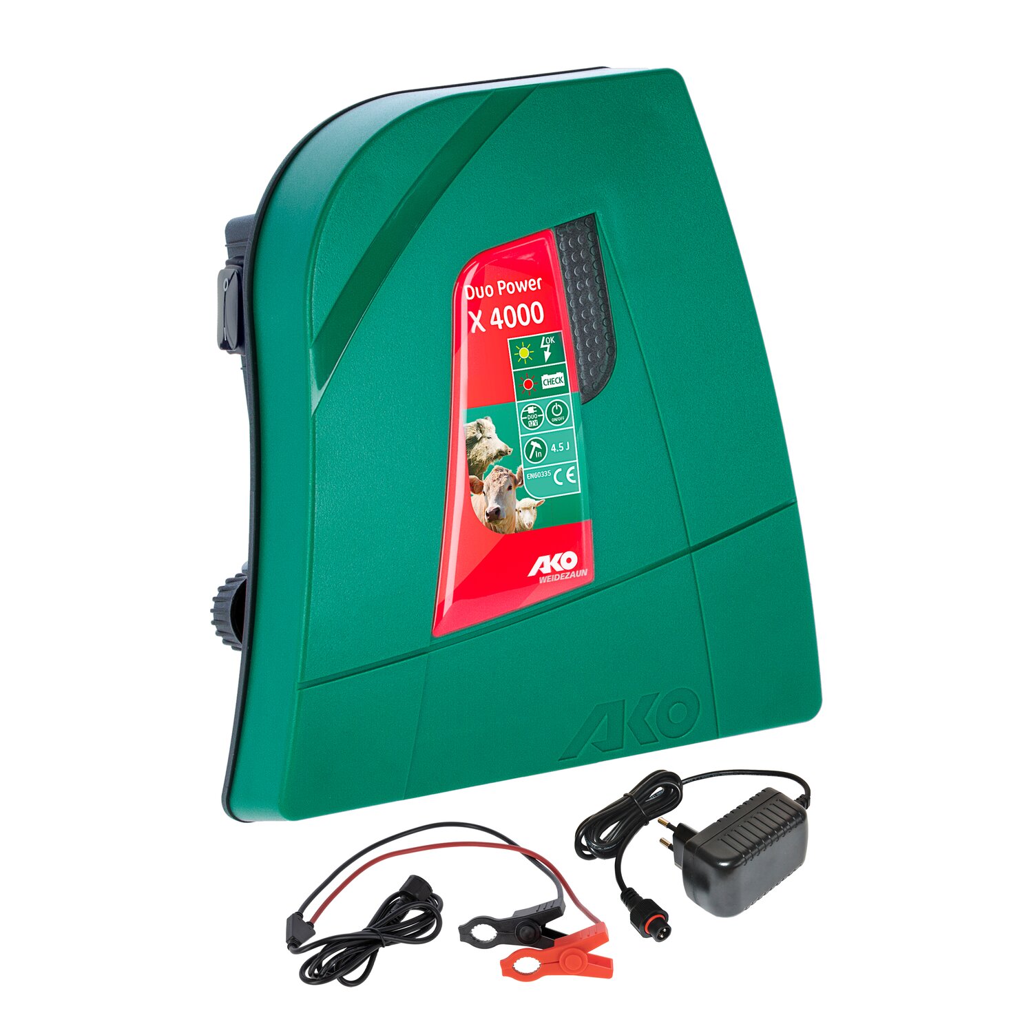 AKO Weidezaungerät Duo Power X 4000  - grün - 12 / 230 Volt