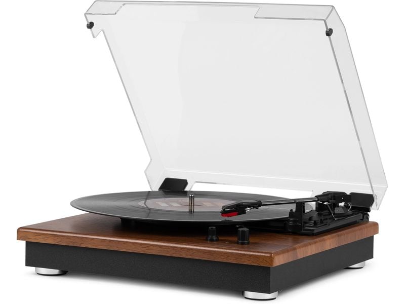 Audizio Plattenspieler mit Bluetooth RP112L Dunkelbraun Plattenspieler mit Bluetooth-Streaming