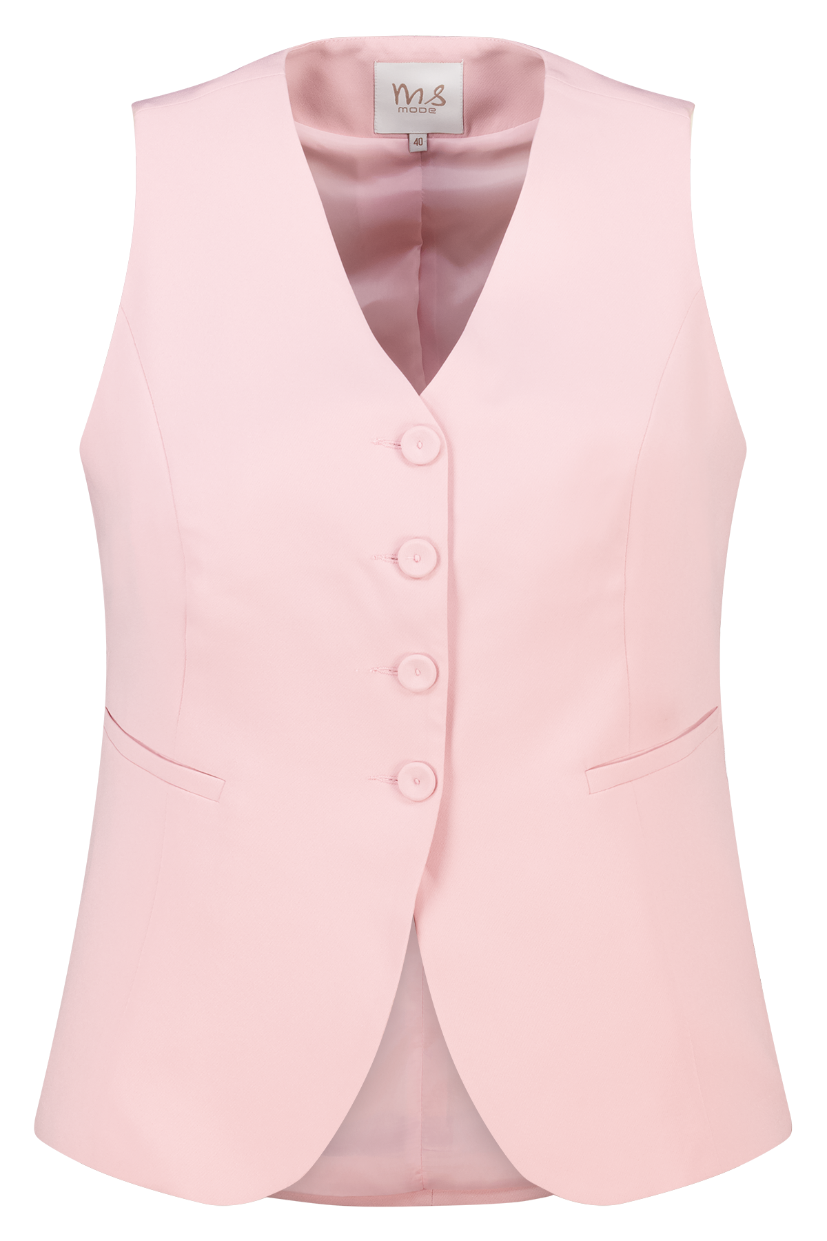 Gilet met knoopsluiting Licht pink