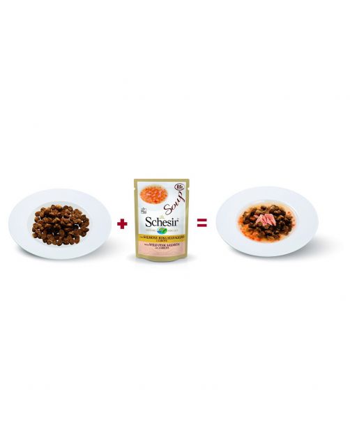Schesir Maaltijdzakjes Cat Soup 85 g - Kattenvoer