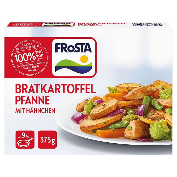 FROSTA Fertiggericht 375 g, Bratkartoffelpfanne mit Hähnchen