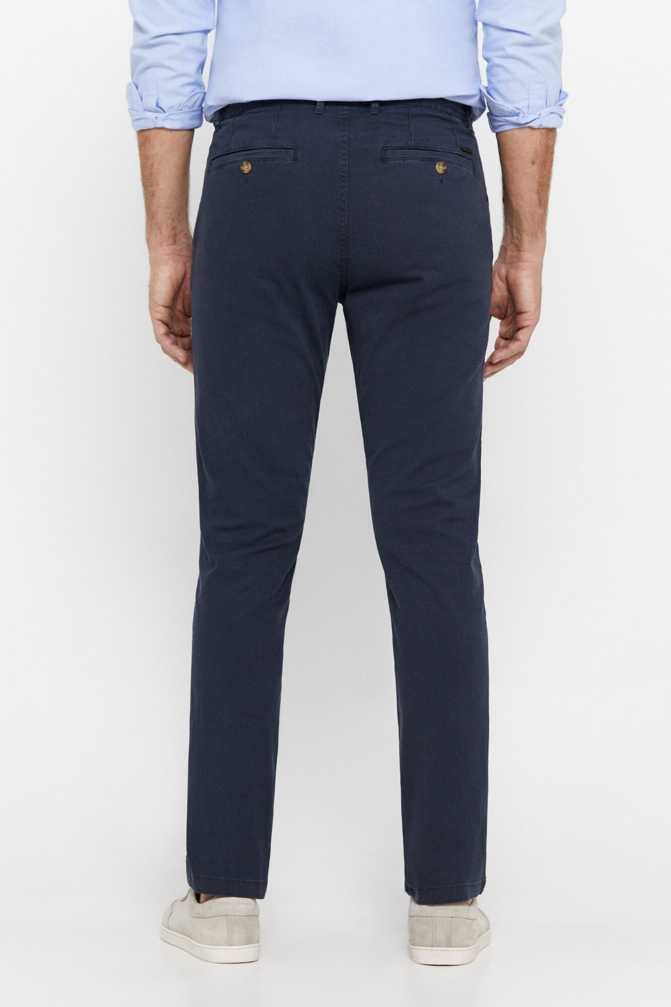 Calça chino slim fit - Azul escuro