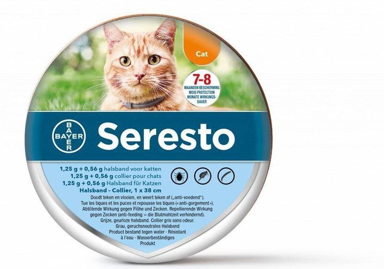 Seresto - Cat Halsband - 12 Stuks - Bescherming Tegen Vlooien en Teken - 8 Maanden