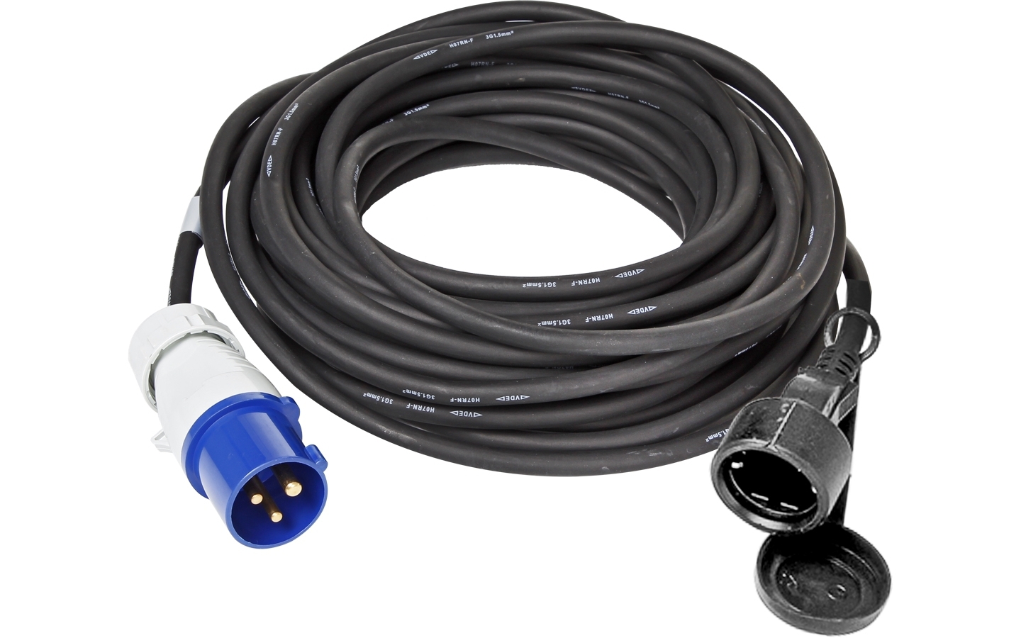Brunner Prolonger Verlängerungskabel CEE-Stecker auf Schutzkontakt-Stecker 3 x 2,5 mm² / 25 Meter
