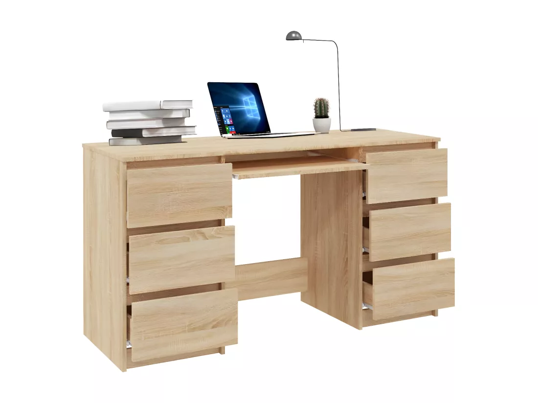 Bureau Chêne sonoma 140x50x77 cm Aggloméré