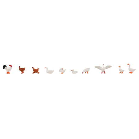 Faller 151909 - Hühner, Enten und Gänse
