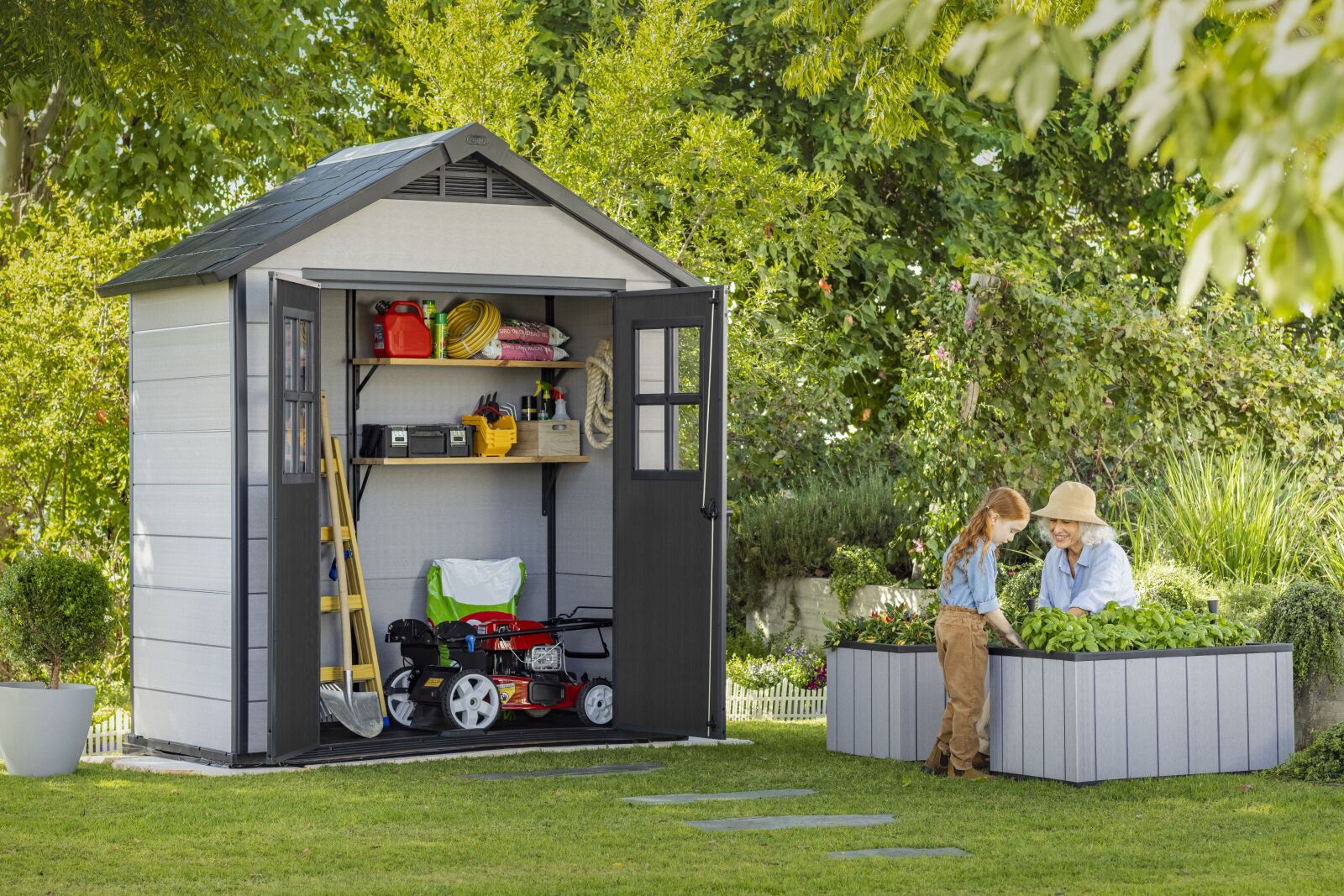 KETER Gartenhaus OAKLAND 754 - grau-graphit - 230x124 cm