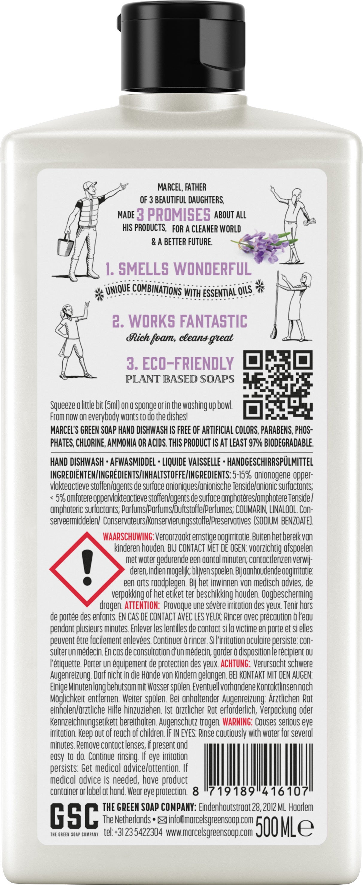 Marcel's Green Soap afwasmiddel Lavendel en Kruidnagel 500 ml