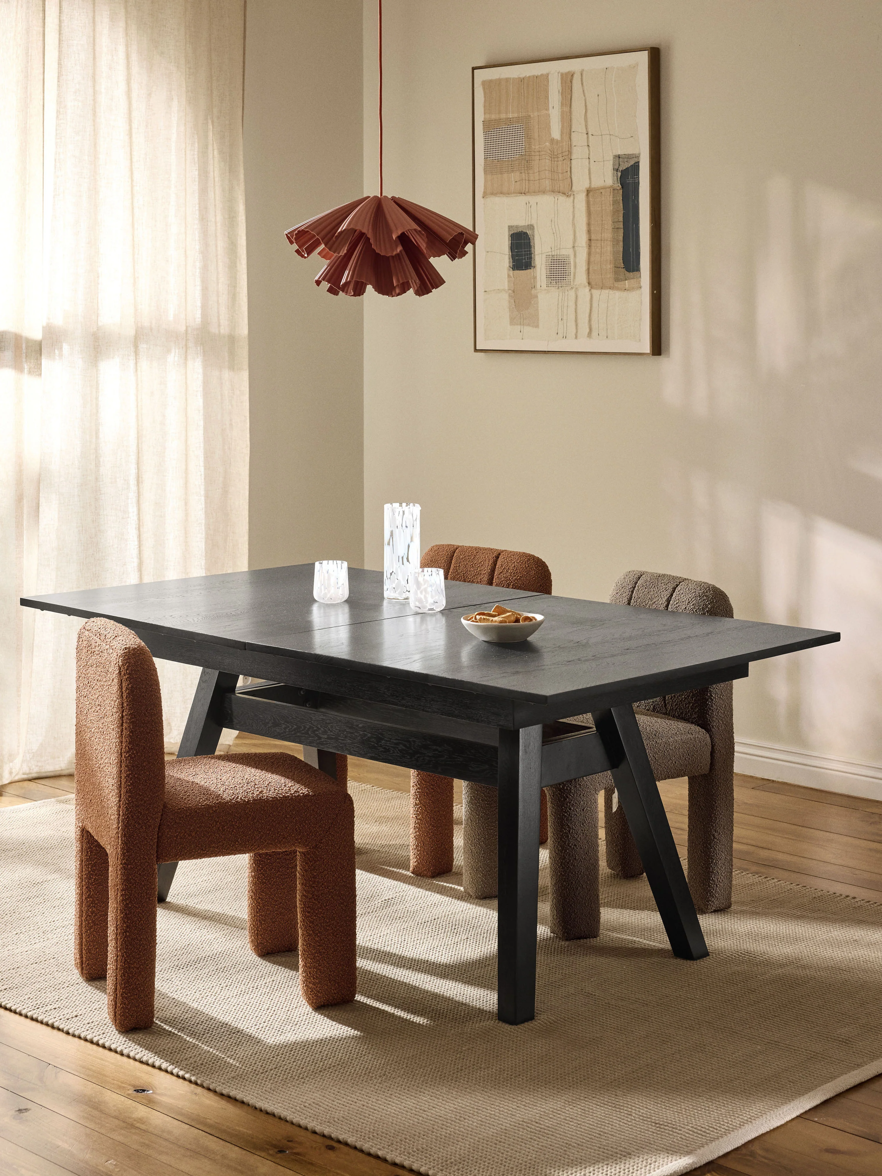 Uitschuifbare eettafel Ethan, in verschillende formaten