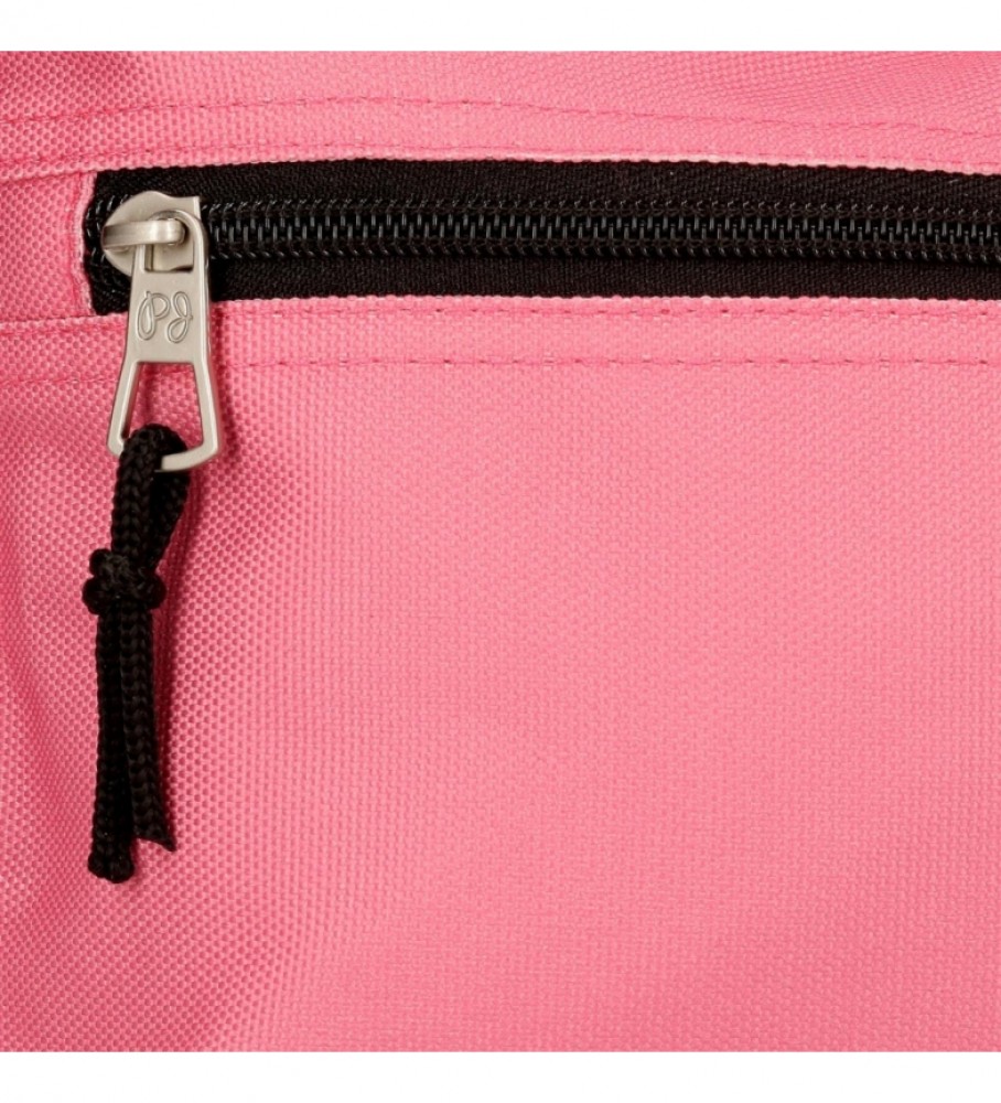 Estojo Pepe Jeans com três compartimentos 6324327 rosa - 22x12x5cm