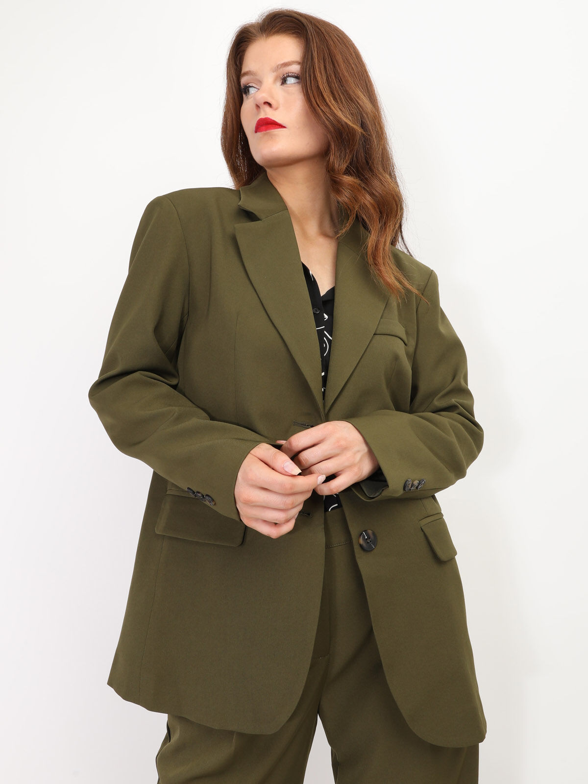 Veste de costume oversize- Kaki