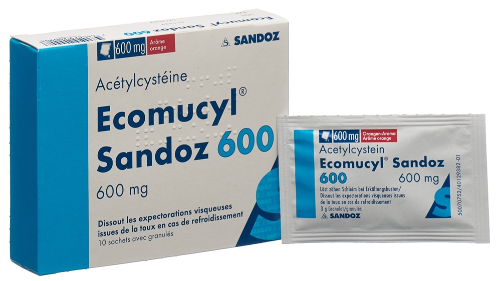 ECOMUCYL Sandoz Gran 600 mg Btl 10 Stk