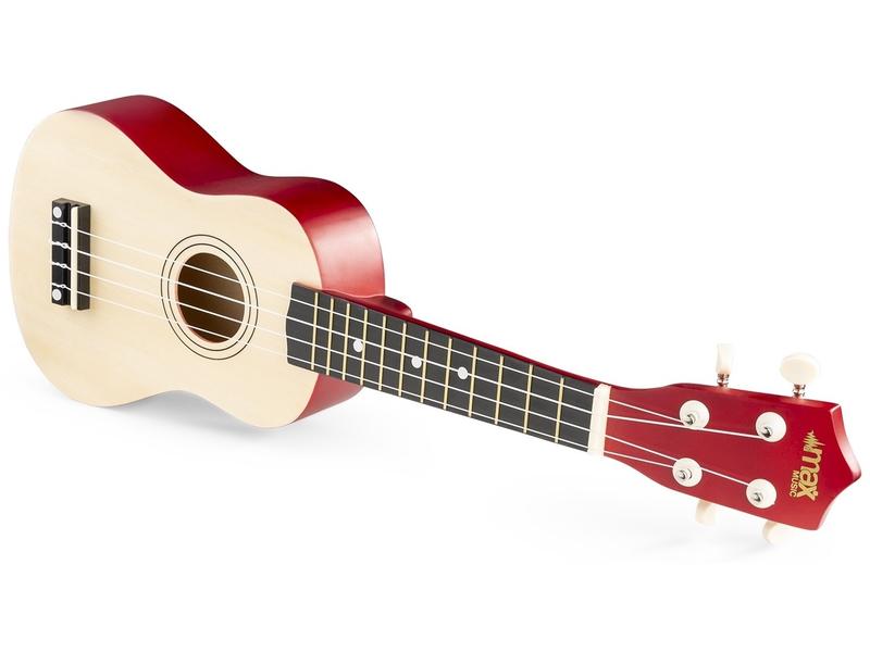 MAX Ukulele UKEY Set Soprano Natural 21 Zoll Sopranukulele mit Tasche und Zubehör